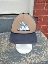 Chapéu caminhoneiro de surf Patagonia Stand Up azul/branco onda Snapback, usado comprar usado  Enviando para Brazil