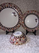 Conjunto de 3 pratos de jantar floral Lenox Melli Mello Isabelle prato de salada e tigela comprar usado  Enviando para Brazil