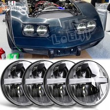 Faróis de LED 4 peças 5,75" 6500K Hi/Lo projetor reformado para Chevy Corvette C3 68-82 comprar usado  Enviando para Brazil