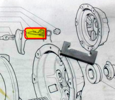 FIAT 1100 D - R - E CLUTCH MECHANISM LEVER PLATE (0120) comprar usado  Enviando para Brazil