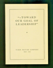 "-Toward Our Goal Of Leadership livreto Ford Motor Company maio de 1948 comprar usado  Enviando para Brazil