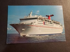 Divertido navio JUBILEU, Carnival Cruise Lines capa naval 1994 cartão postal do México com nota comprar usado  Enviando para Brazil