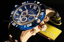 ULTRA RARO Relógio Invicta Pro Diver Scuba 50MM Chrono Banhado a Ouro Rosa 18K AZUL comprar usado  Enviando para Brazil