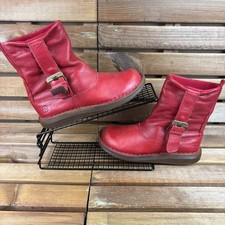 Botas Dr. Martens tamanho adulto Reino Unido 4 vermelho Tana couro macio sapatos desleixados unissex comprar usado  Enviando para Brazil