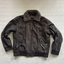 Suede flying bomber for sale  EASTBOURNE