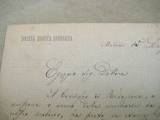 Autografo 1883 del usato  Bologna