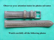 18 mm BRACELET CUIR VACHETTE VÉRITABLE VERT TILLEUL BELLE QUALITÉ FAIT MAIN comprar usado  Enviando para Brazil