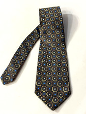 Gravata masculina Palio marrom azul padrão 4 X 61 100% seda, usado comprar usado  Enviando para Brazil