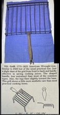 Grelha de lareira antiga feita à mão de ferro forjado 1775-1825 - Século XVIII comprar usado  Enviando para Brazil