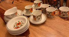 Meakin poppy dinnerware for sale  BRACKNELL