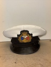 Chapéu Captain Officer P & O forro de cruzeiro peninsular e oriental tamanho 53cm 2 estilos comprar usado Chapéu Captain Officer P & O forro de cruzeiro peninsular e oriental tamanho 53cm 2 estilos comprar usado  Enviando para Brazil