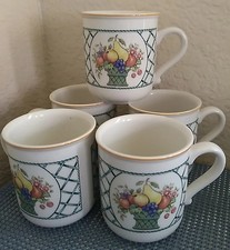 Villeroy & Boch cesta-fruta e treliça porcelana 5 xícaras de café-chá Alemanha comprar usado  Enviando para Brazil