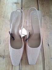 Zara gold shoes for sale  RUGELEY