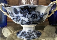Antiga Compota de Pedra de Ferro Vitoriana 1800 Althea Flow Azul 14 X 10 X 7 DESLUMBRANTE comprar usado  Enviando para Brazil