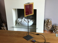 LUMINÁRIA DE MESA VINTAGE CLARISSE DUTRAIVE DESIGNER FRANCÊS ART DÉCO AZULEJO DE VIDRO VERMELHO comprar usado  Enviando para Brazil
