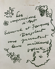 Emilio Grau-Sala (1911-1975) Map Wishes Lithographic And Drawing Signed na sprzedaż Emilio Grau-Sala (1911-1975) Map Wishes Lithographic And Drawing Signed na sprzedaż  Wysyłka do Poland