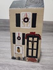 Bloco de madeira casa vila pintada à mão arte popular assinada casa de campo 1981 comprar usado  Enviando para Brazil