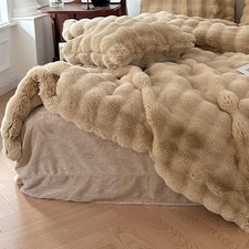 Cobertor de pele sintética quente difuso macio pelúcia 350 GSM cobertor de bolhas para sofá-cama comprar usado  Enviando para Brazil
