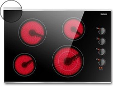 Cooktop elétrico Karinear 30 polegadas 4 queimadores, controle de botão embutido cerâmica comprar usado  Enviando para Brazil