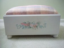 Pink embroidered upholstered for sale  East Moline