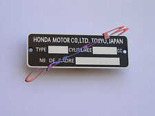Plaque cadre honda d'occasion  Béziers