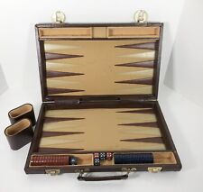 Juego de Backgammon Vintage Maletín Azul Gamuza Estuche de Viaje Portátil 15.5" x 10" segunda mano  Embacar hacia Mexico