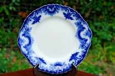 Placa de pedra de ferro antiga azul fluxo padrão Clifton 23cm W.H. Grindley c1900 comprar usado  Enviando para Brazil