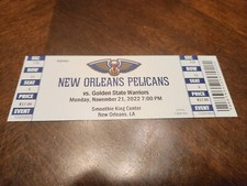 Warriors pelicans ticket for sale  Kenner