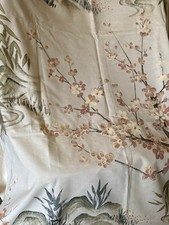 Tecido de algodão vintage francês chinoiserie floral pintado à mão ~ azeitona comprar usado  Enviando para Brazil