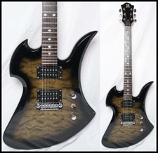 Guitarra elétrica B.C.Rich Mocking Bird 360JE preta transparente usada, usado comprar usado  Enviando para Brazil