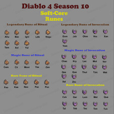 Diablo 4 S10 temporada 10 soft-core todos os tipos runas/runas D4 comprar usado  Enviando para Brazil