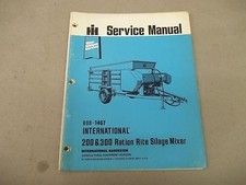 International Harvester Blue Ribbon Service Manual 200 300 Ration Silage Mixer comprar usado  Enviando para Brazil