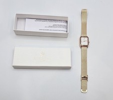Relógio feminino ETERNAL cor ouro rosa pulseira de malha (ajustável) face branca comprar usado  Enviando para Brazil