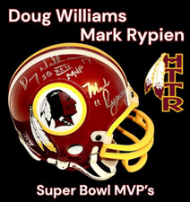 MINICAPACETE REDSKINS AUTOGRAFADO ASSINADO POR DOUG WILLIAMS & MARK RYPIEN cAP/COA 🔥 comprar usado  Enviando para Brazil