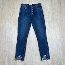 Jeans jeans Abrocrombie & Fitch The Super Skinny tornozelo cintura alta desgastado 27 comprar usado  Enviando para Brazil