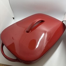 Usado, Assadeira WILLIAMS-SONOMA coberta de grés vermelha retangular com tampa comprar usado  Enviando para Brazil