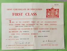 Army certificate education for sale  FARNBOROUGH