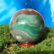 Esfera de quartzo ágater flor de cerejeira verde natural 210G amostra de bola de cristal comprar usado  Enviando para Brazil