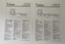 TERBERG F(L) 1994 VOLVO FL 6x4 10x4 2x SPECIFICATION SHEET BROCHURE SET na sprzedaż  PL