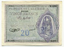 Billet francs algerie d'occasion  Olemps