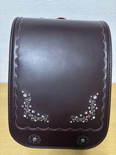 Niño Y Niña Randoseru Japonés (Mochila) Bolsa Escolar Marrón Con Bordado Floral comprar usado  Enviando para Brazil