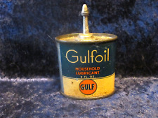 Lubricante doméstico Gulf Gulfoil vintage 2 oz. Lata de engrasador de estaño segunda mano  Embacar hacia Argentina