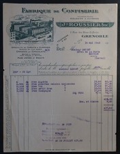 1940 invoice grenoble d'occasion  Expédié en Belgium