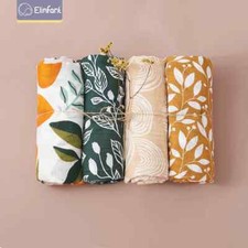 Conjunto de presente 4 peças estampa cobertores swaddle 120*110cm envoltório toalha de banho bebê recém-nascido comprar usado  Enviando para Brazil