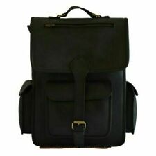 Mochila masculina de couro preta genuína de alta qualidade mochila para laptop bolsa de viagem para escritório comprar usado  Enviando para Brazil