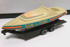 1970's TONKA Sun 'n' Fun Toy Boat & Trailer 7" de comprimento comprar usado 1970's TONKA Sun 'n' Fun Toy Boat & Trailer 7" de comprimento comprar usado  Enviando para Brazil