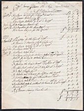 1777 manuscript invoice for sale  DUNDEE