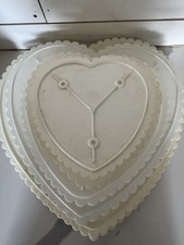 Suportes vintage para bandejas de bolo de casamento em forma de coração recortado Wilton comprar usado  Enviando para Brazil