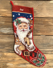 Needlepoint christmas stocking for sale  Vancouver