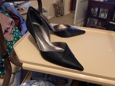 Black satin stiletto for sale  COVENTRY